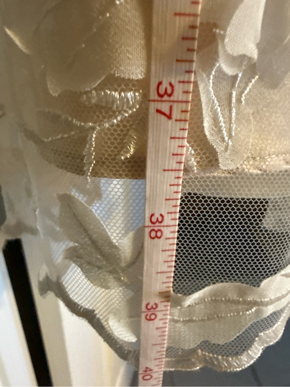 Rare Editions White Lace Dress w/ Taupe Lining Girls Size 8 NWT - Picture 11 of 11